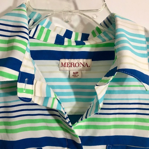 🎊HP!!🎊Merona s/p stripped sleeveless button up - Picture 3 of 3